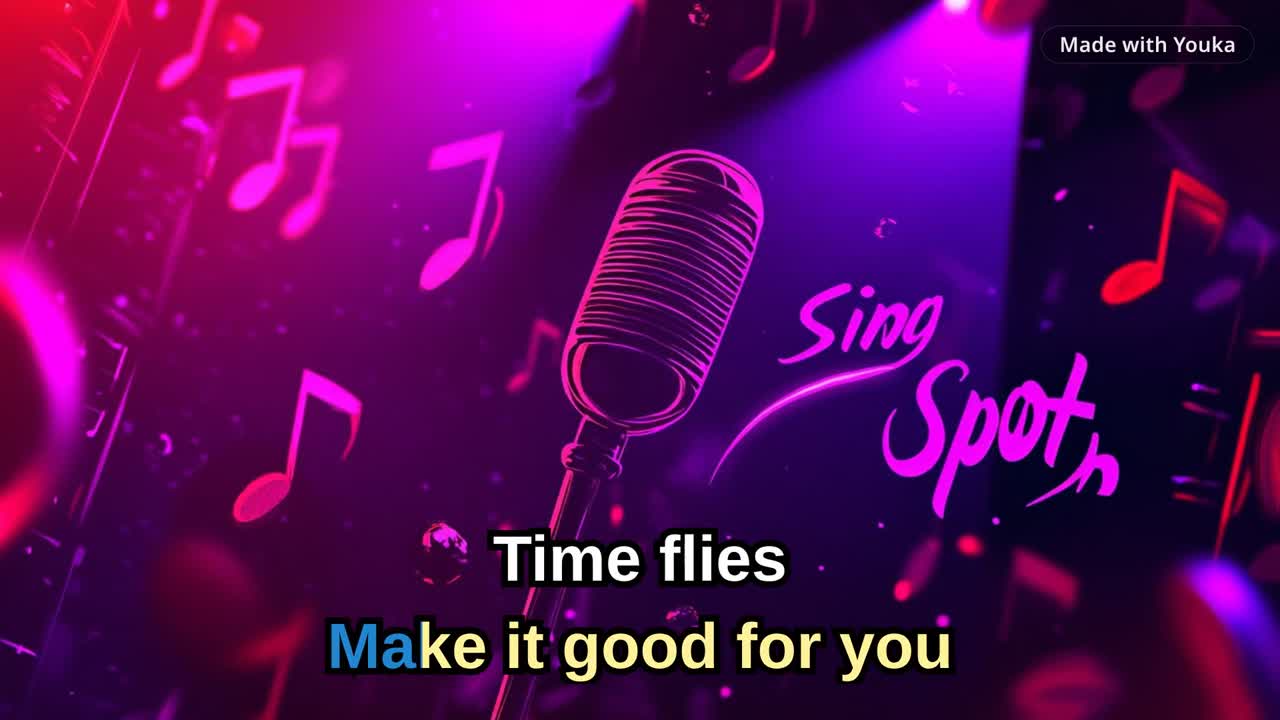 Youka lyric video preview with synced words