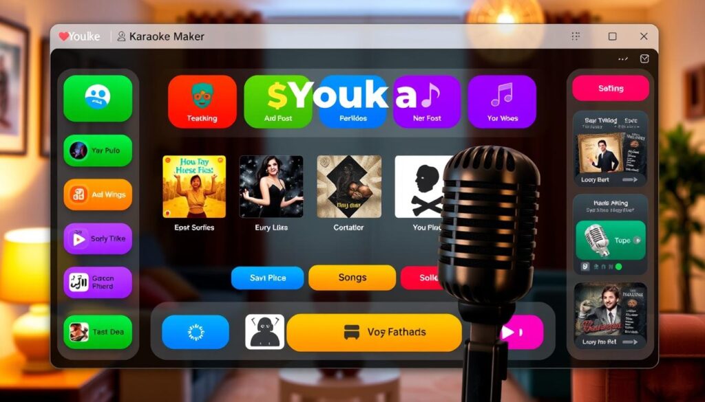 Interfaz del creador de karaoke Youka