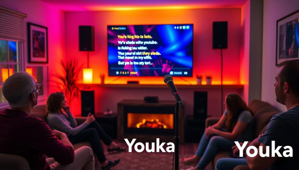 configuración de canción de karaoke de YouTube con letras